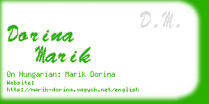 dorina marik business card